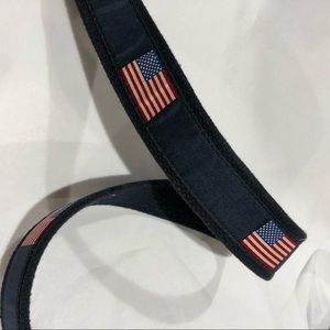 Vineyard Vines Usa American flag belt 34 leather